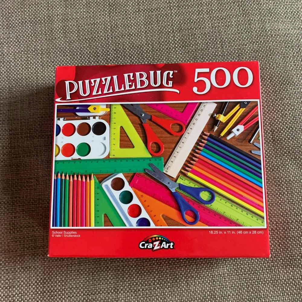 School supply jigsaw puzzle